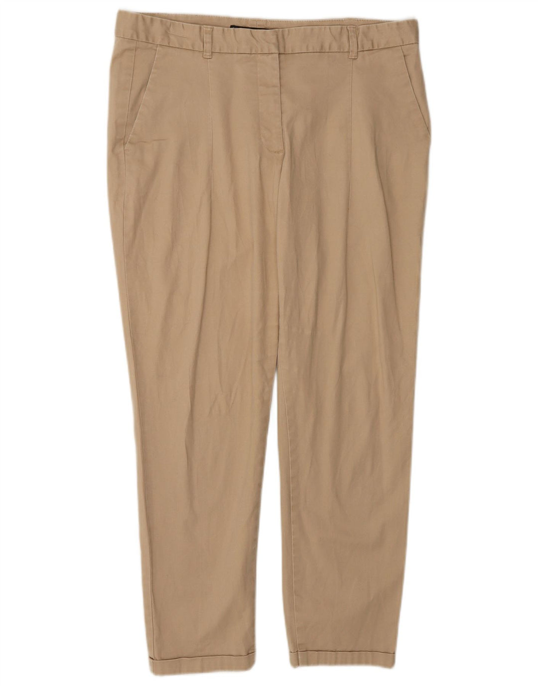 Zara Pantalon Chino Slim Femme EU 40 Moyen W30 L25 Beige