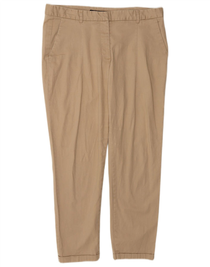 Zara Pantalon Chino Slim Femme EU 40 Moyen W30 L25 Beige