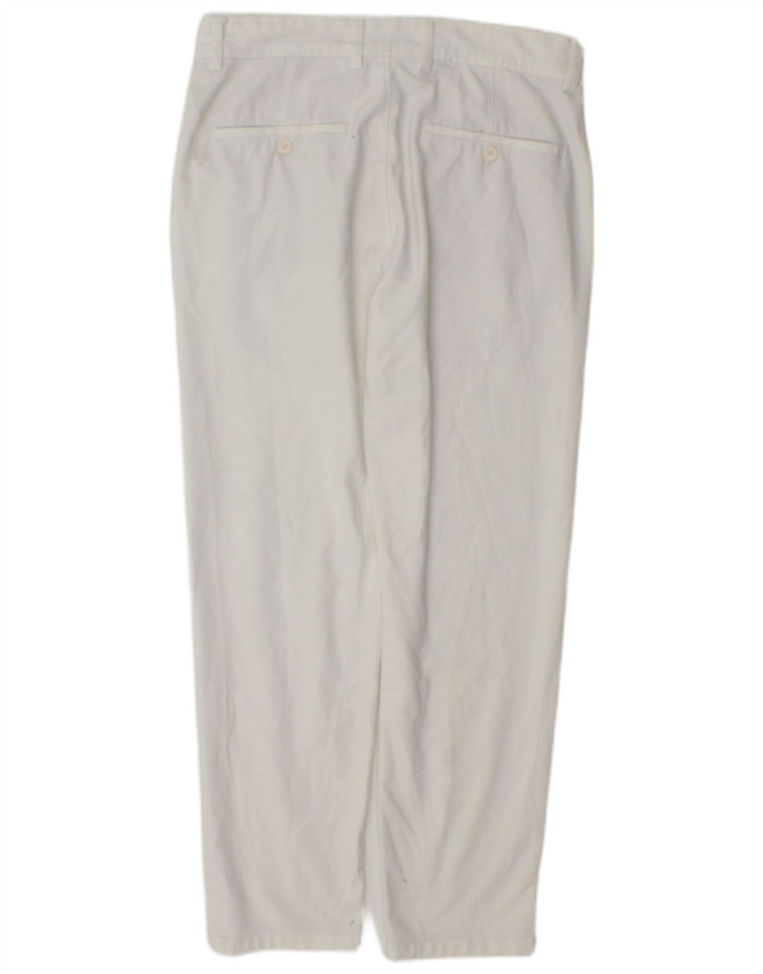 Zara Pantalon Chino Slim Homme EU 38 Small W30 L28 Polyester Blanc