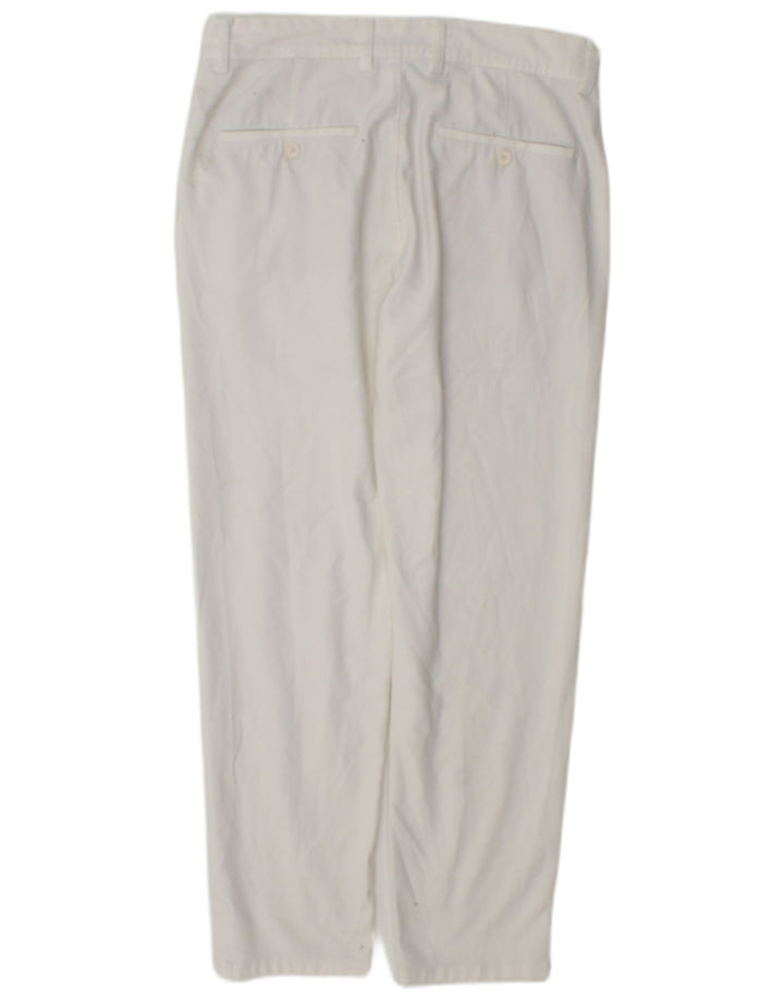 Zara Pantalon Chino Slim Homme EU 38 Small W30 L28 Polyester Blanc