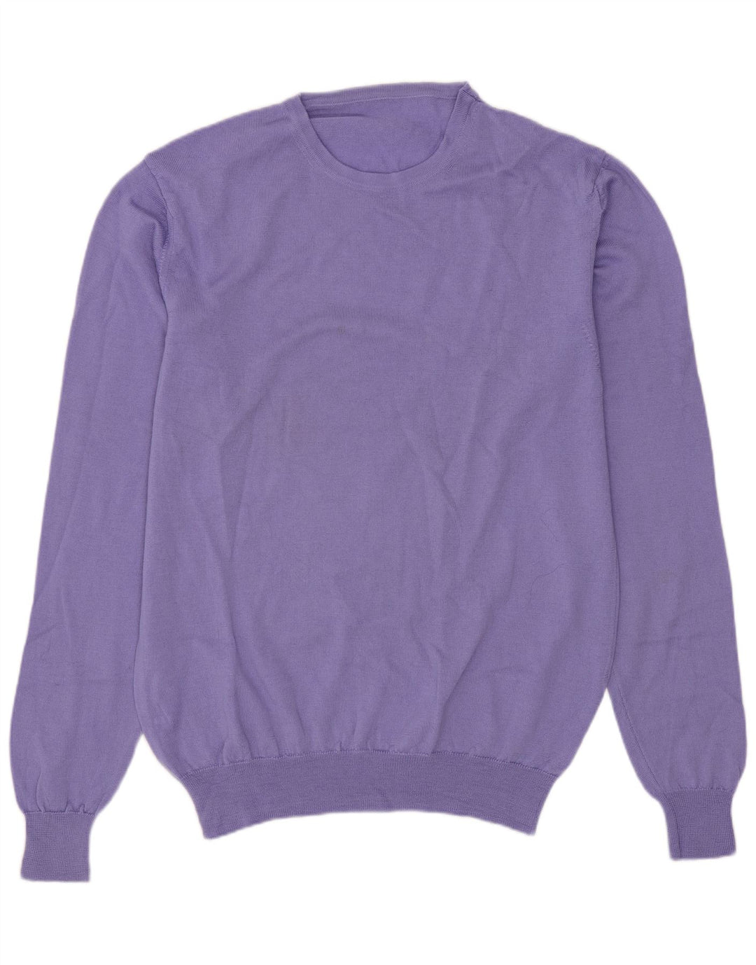 vintage Mens Crew Neck Jumper Pull Petit Violet