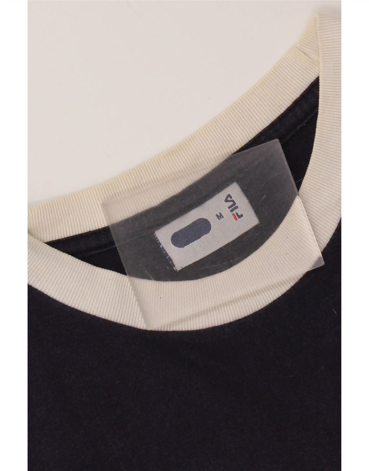 FILA T-Shirt Graphique Homme Bleu Marine Moyen Coton