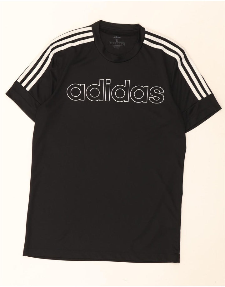 Adidas Hommes Climalite Graphic T-Shirt Haut Petit Noir Polyester