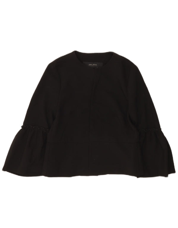 Zara Cardigan à manches longues pour femme UK 12 Noir moyen