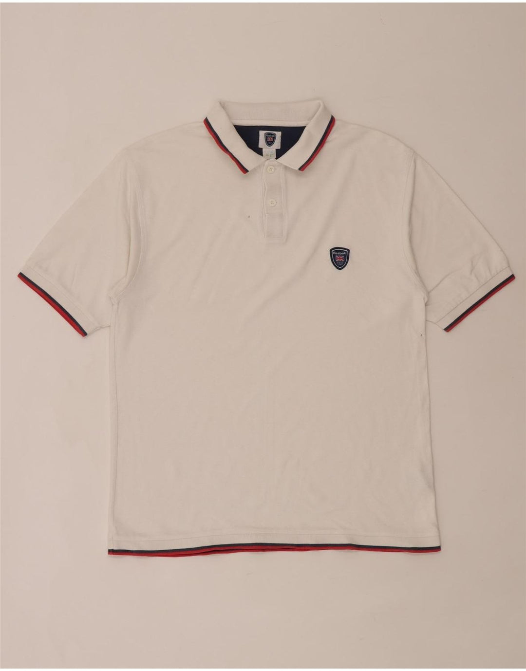 Reebok Polo Homme Grand Blanc Coton