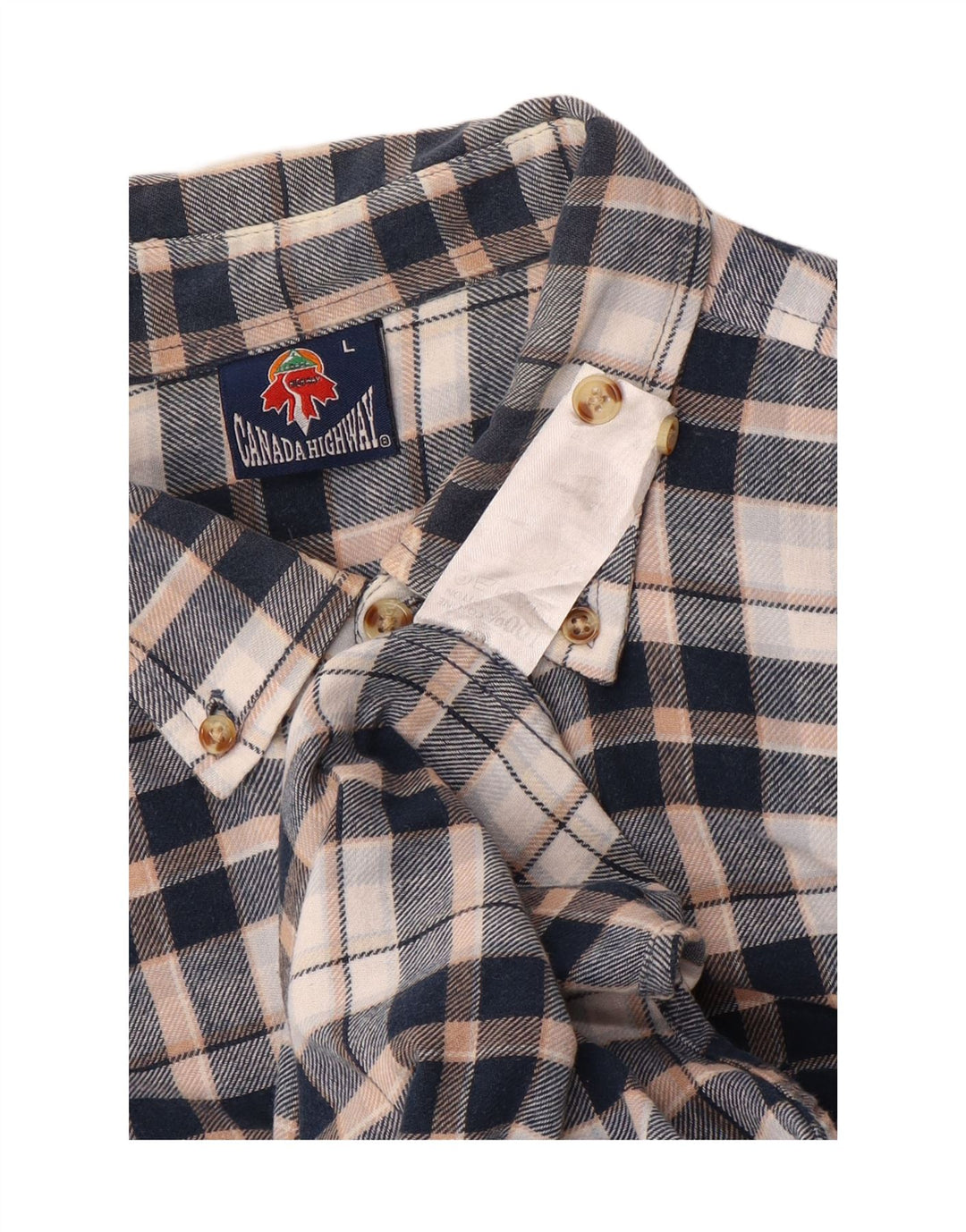 vintage Chemise en flanelle pour hommes Grand coton à carreaux bleu marine