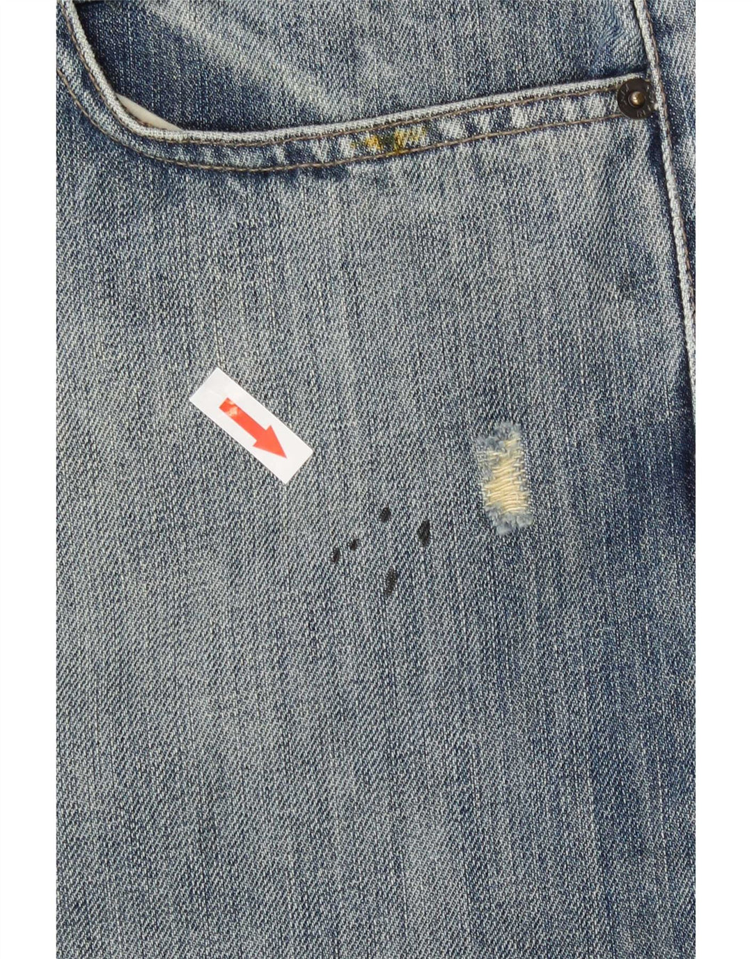 Armani Jean droit vieilli pour homme W36 L30 en coton bleu
