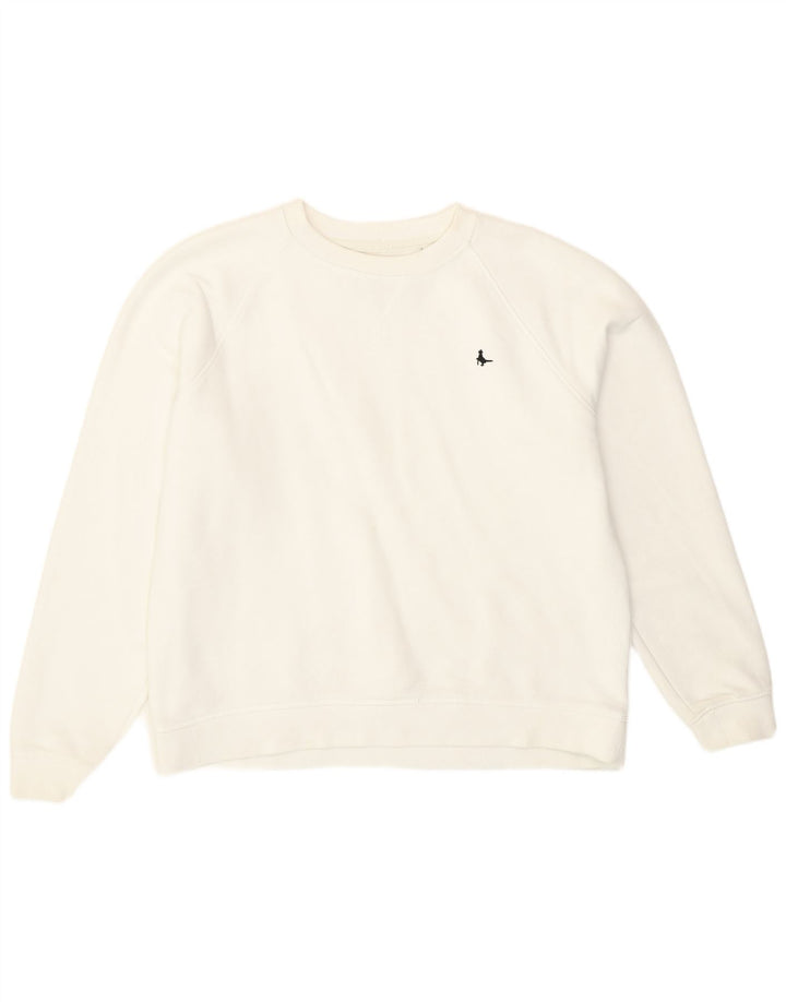 Jack Wills Sweat-shirt pour femme UK 14 Grand coton blanc