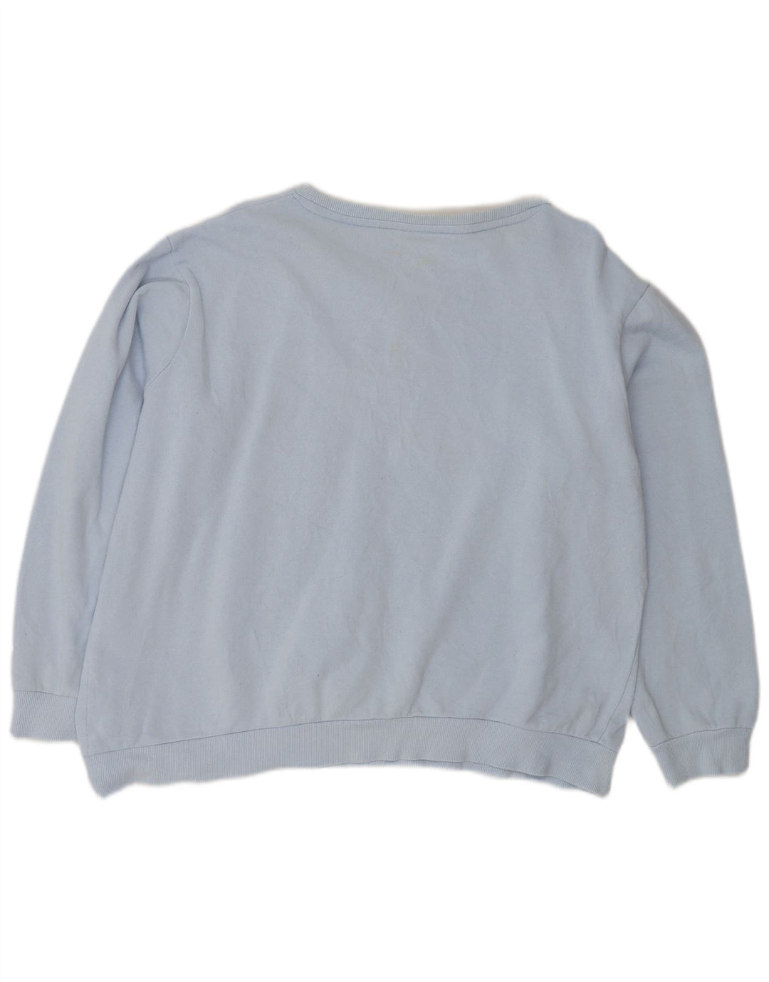 Fila Femmes Surdimensionné Crop Graphic Sweatshirt Jumper UK 16 Large Bleu