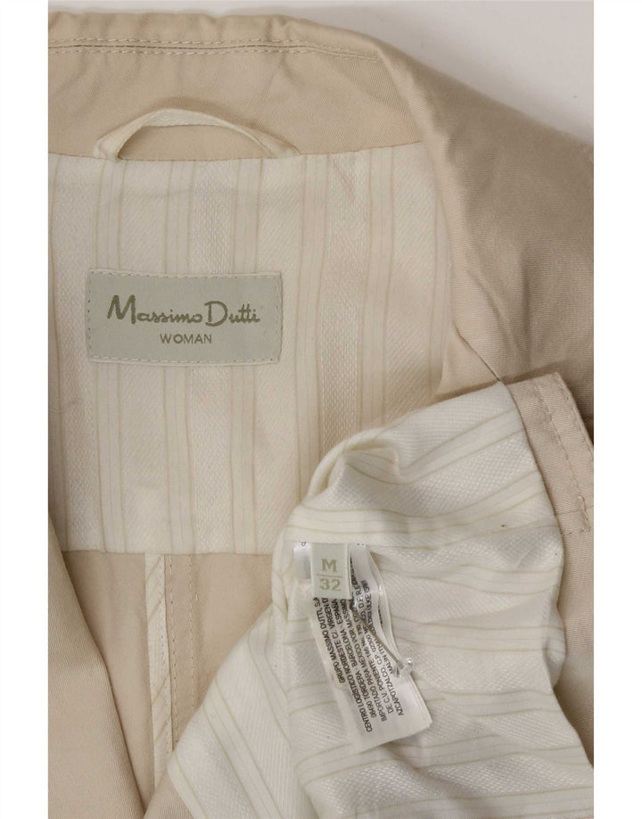 Massimo Dutti Veste blazer à 2 boutons pour femme UK 12 Coton beige moyen