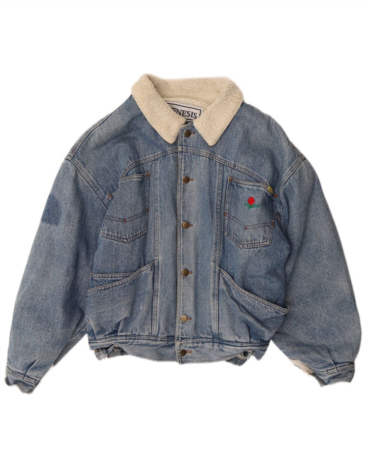 Veste en Jean Sherpa Vintage Homme Bleu Moyen