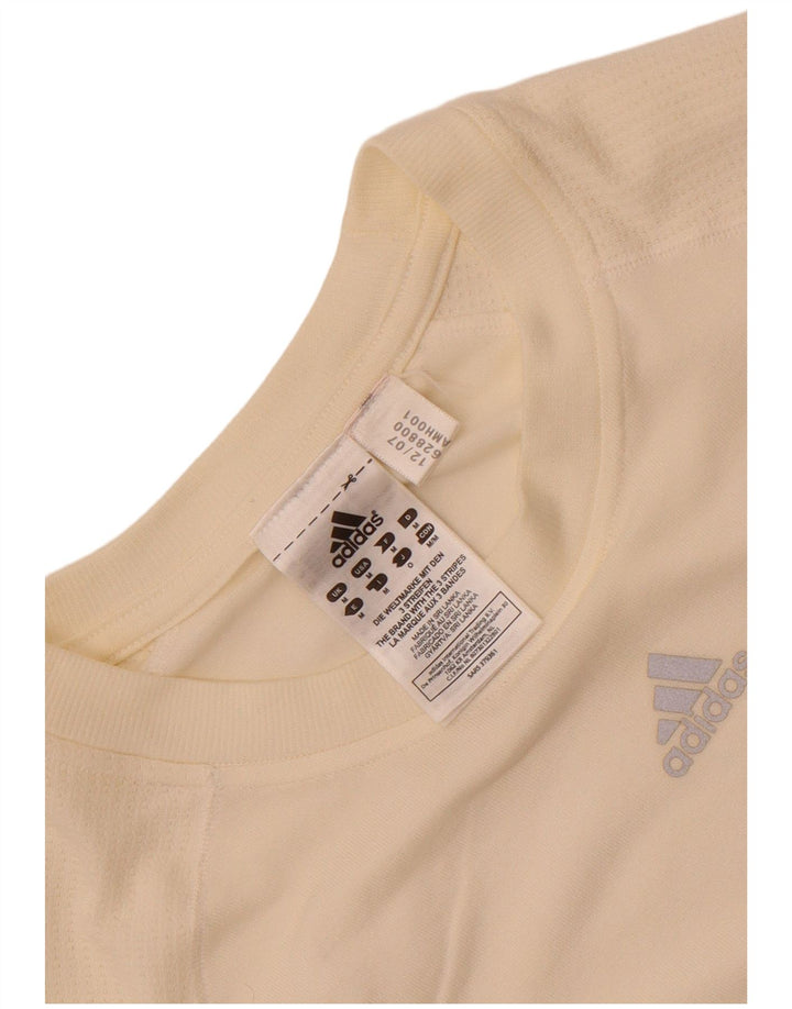 Adidas T-Shirt Homme Blanc Moyen Nylon