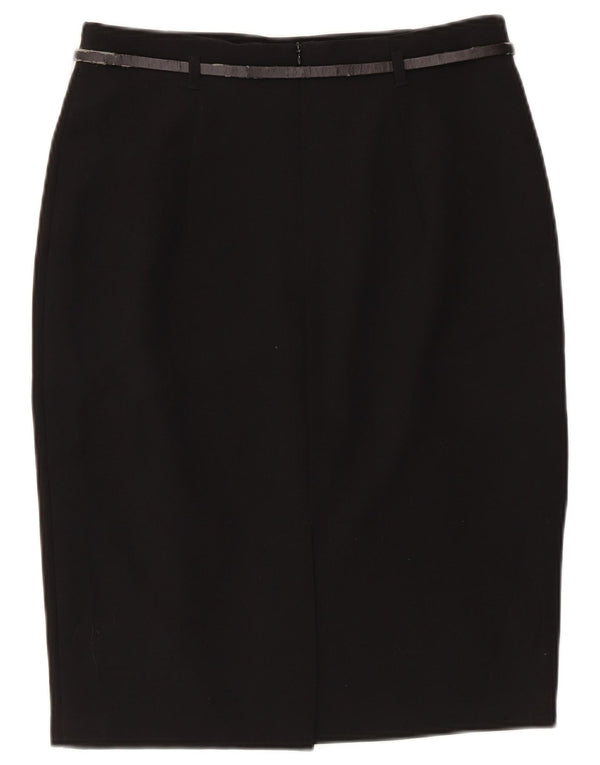 Marks & Spencer Jupe crayon pour femme UK 10 Small W28 Noir Polyester