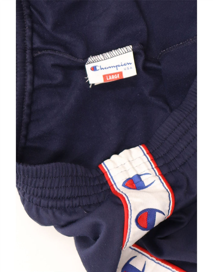 Champion Pantalon De Survêtement Graphique Homme Large Bleu Marine Colourblock