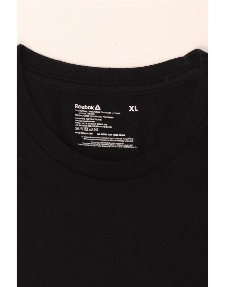 REEBOK T-Shirt Homme Top XL Noir Coton