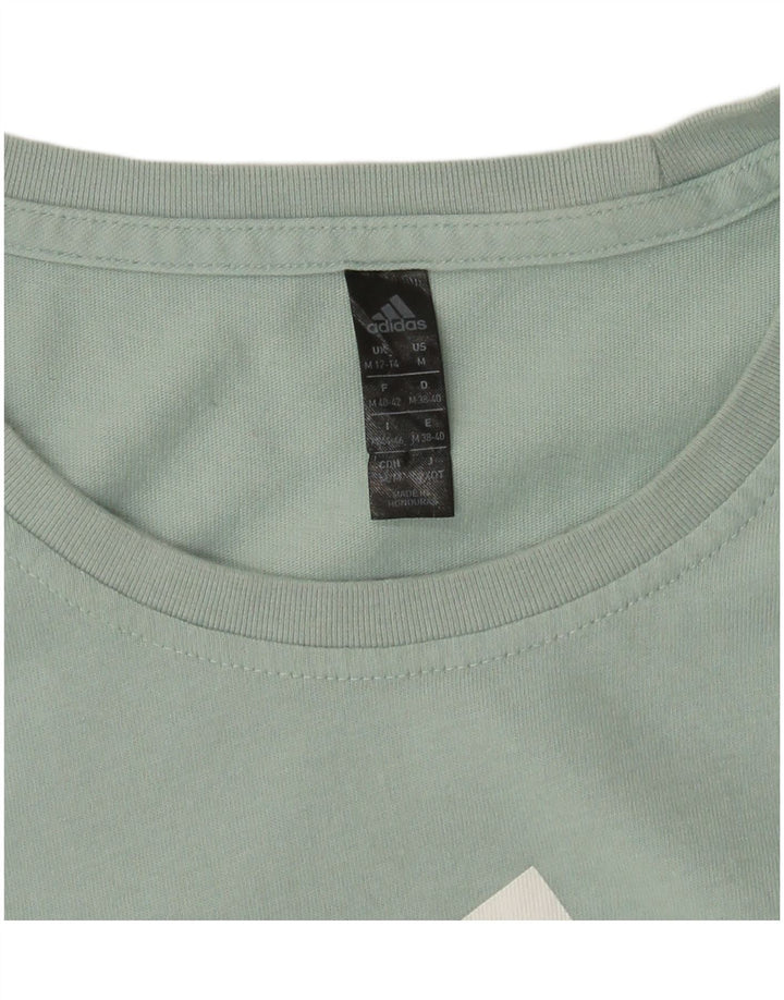ADIDAS Haut graphique à manches longues pour femmes UK 12/14 Vert moyen