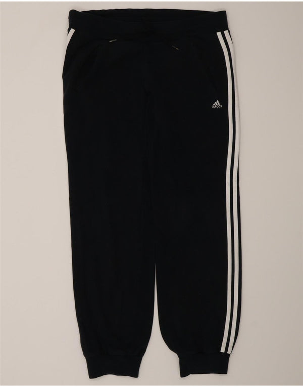 Adidas Pantalon de survêtement pour femme Joggers UK 12 Bleu marine moyen Coton