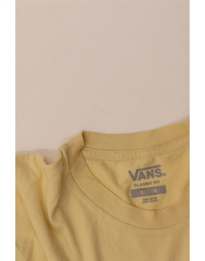 Vans T-Shirt Coupe Classique Homme Jaune Moyen Coton