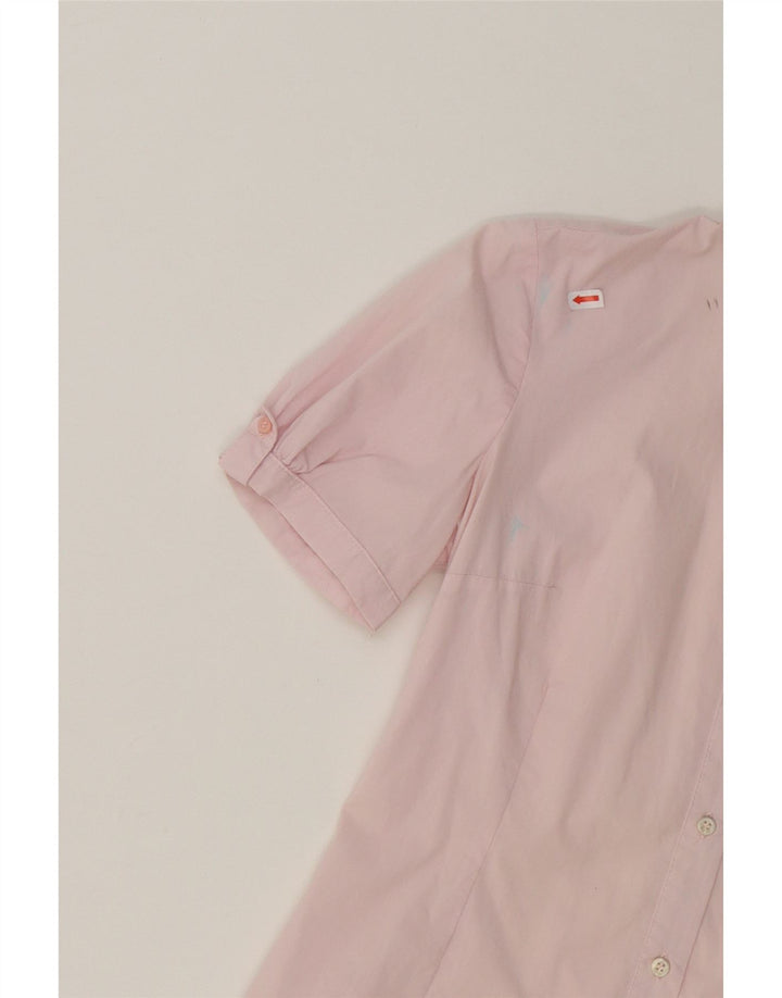 WOOLRICH Womens Short Sleeve Shirt UK 12 Medium Pink Vintage Woolrich and Second-Hand Woolrich from Messina Hembry 