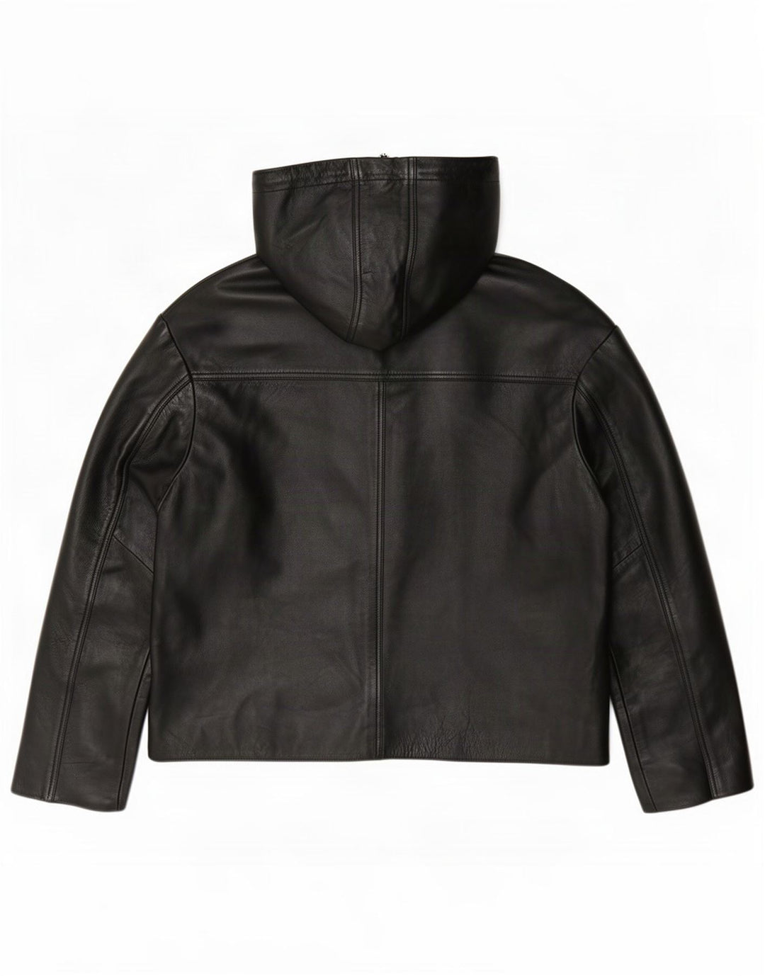 Selected Femme Veste en cuir à capuche pour femme EU 38 Noir moyen