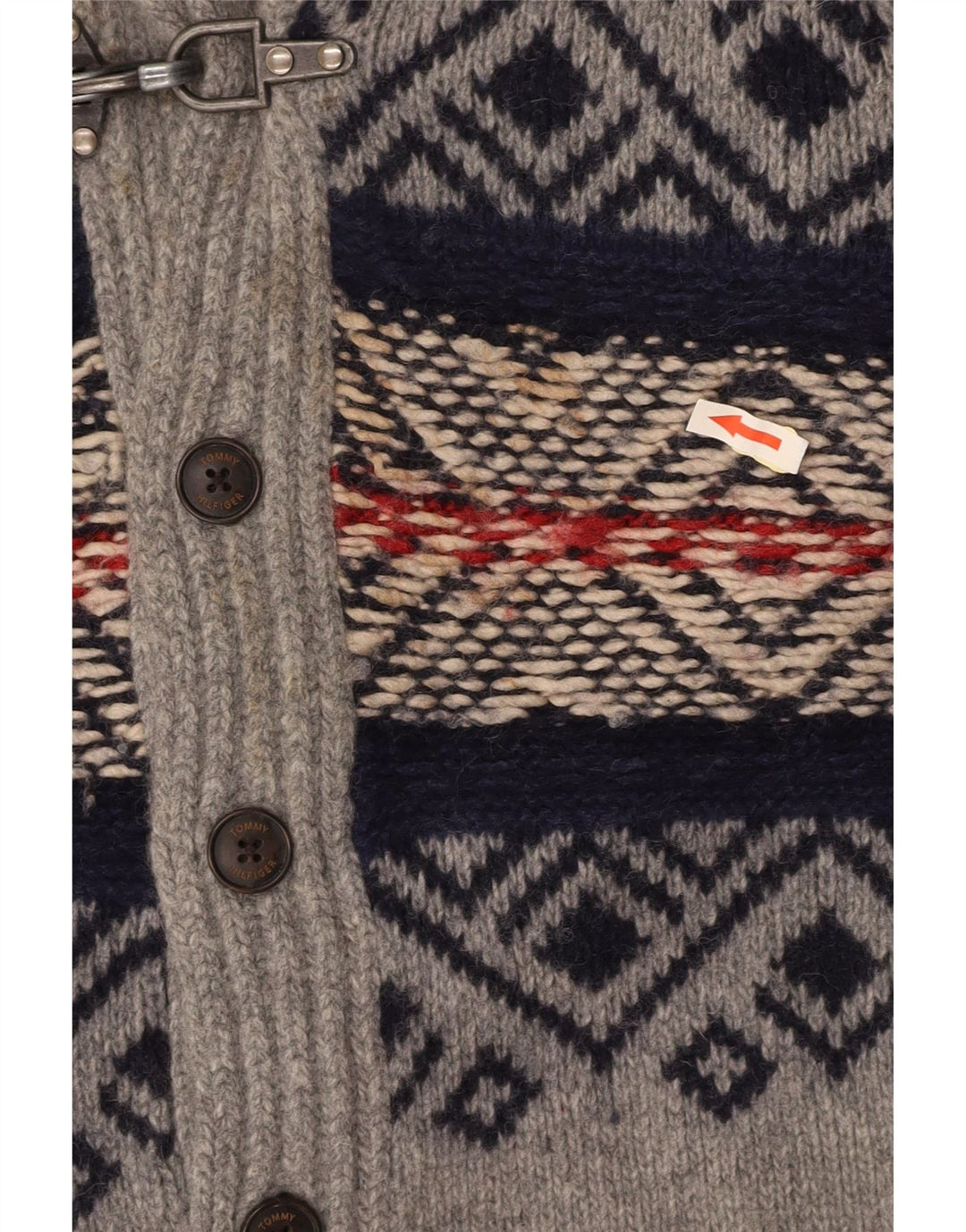 TOMMY HILFIGER Pull Cardigan Garçon 15-16 ans Gris Fair Isle