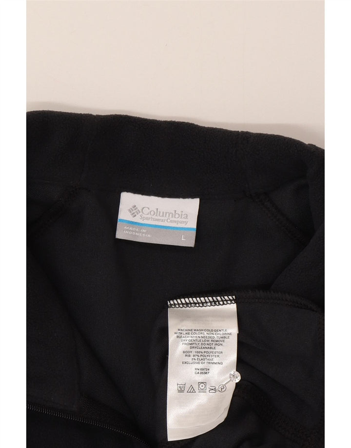 COLUMBIA Pull Polaire Col Zippé Homme Large Bleu Marine Polyester