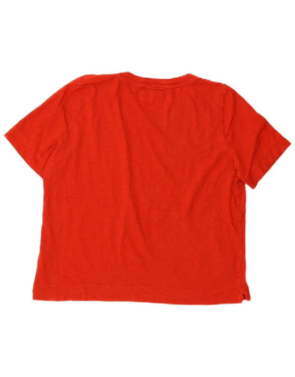Whistle Womens Crop T-Shirt Top UK 14 Grand Rouge Coton