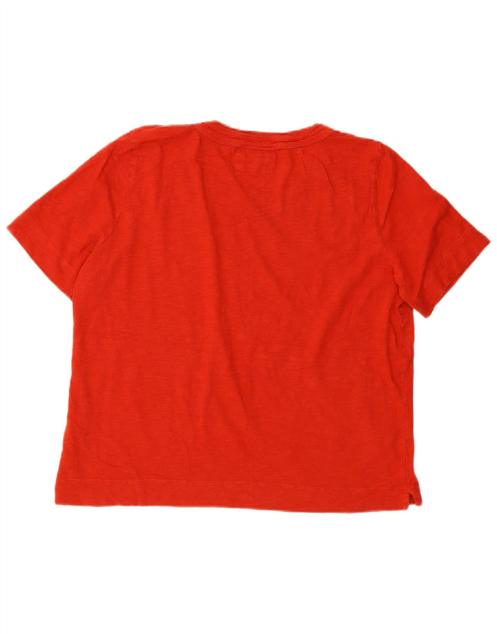 Whistle Womens Crop T-Shirt Top UK 14 Grand Rouge Coton