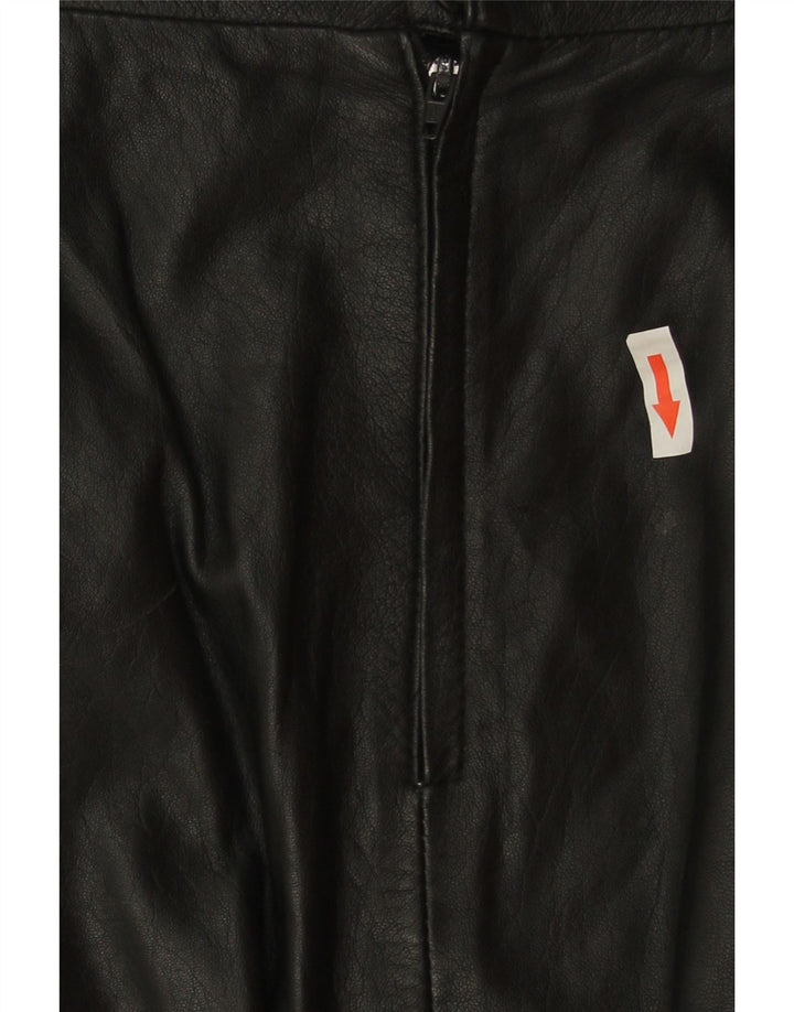 jupe en cuir femme vintage W30 Noir moyen