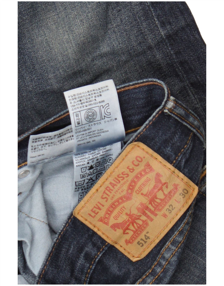 Levi's Jean 514 Straight Homme Bleu Marine W32 L30 Coton
