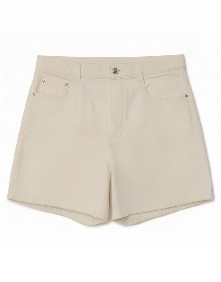 Zara Short en jean pour femme EU 40 Medium W30 Blanc