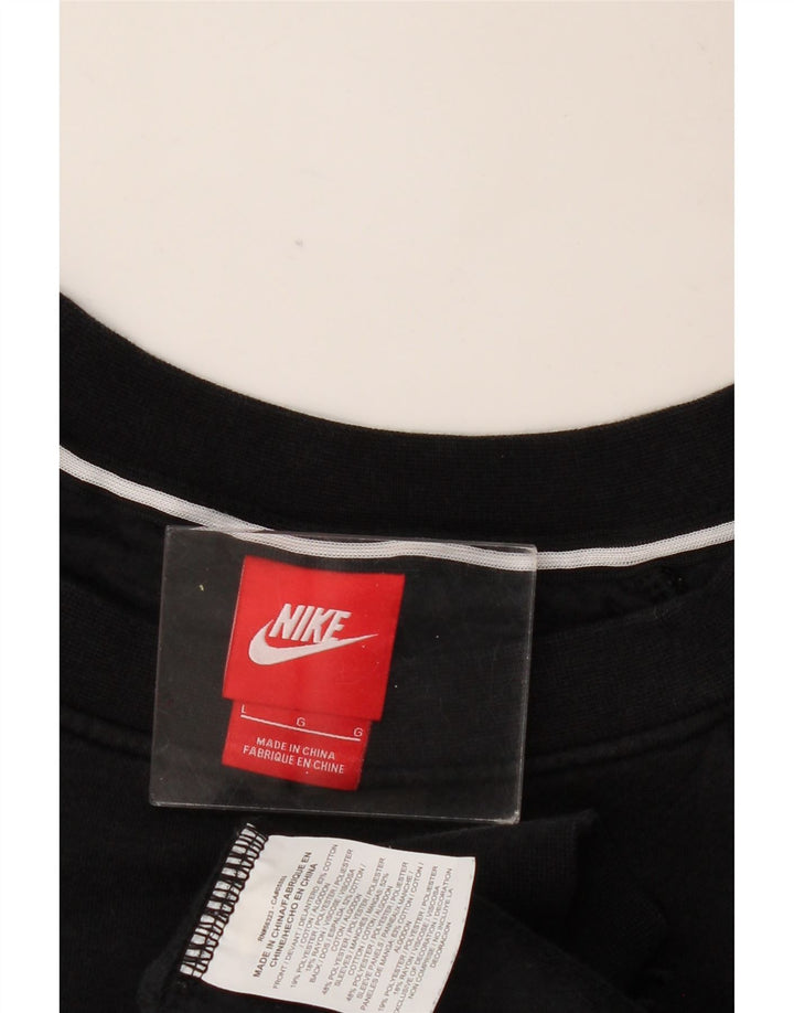 Nike Sweat-shirt pour femme en coton noir Taille L