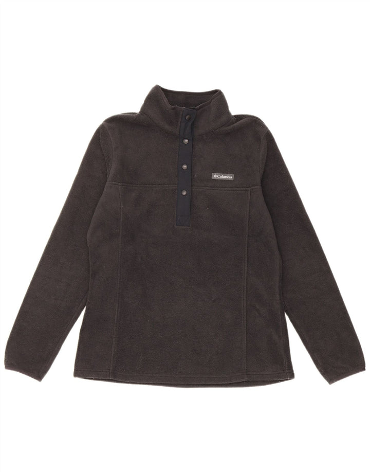 Columbia Pull polaire à col boutonné pour femme UK 12 Medium Noir Polyester