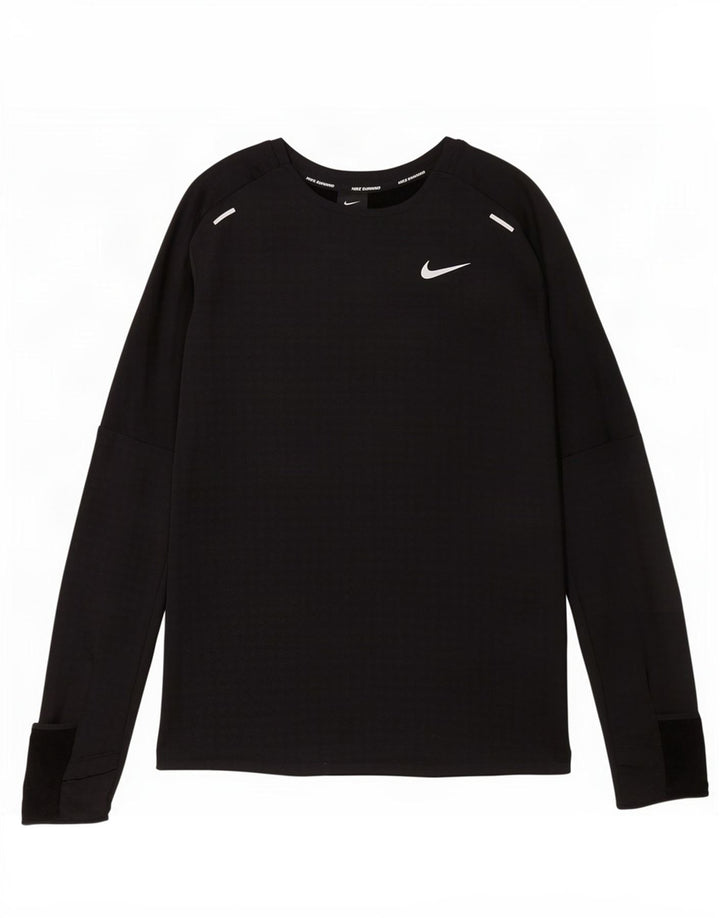 Nike Haut de running à manches longues pour homme Noir moyen Polyester