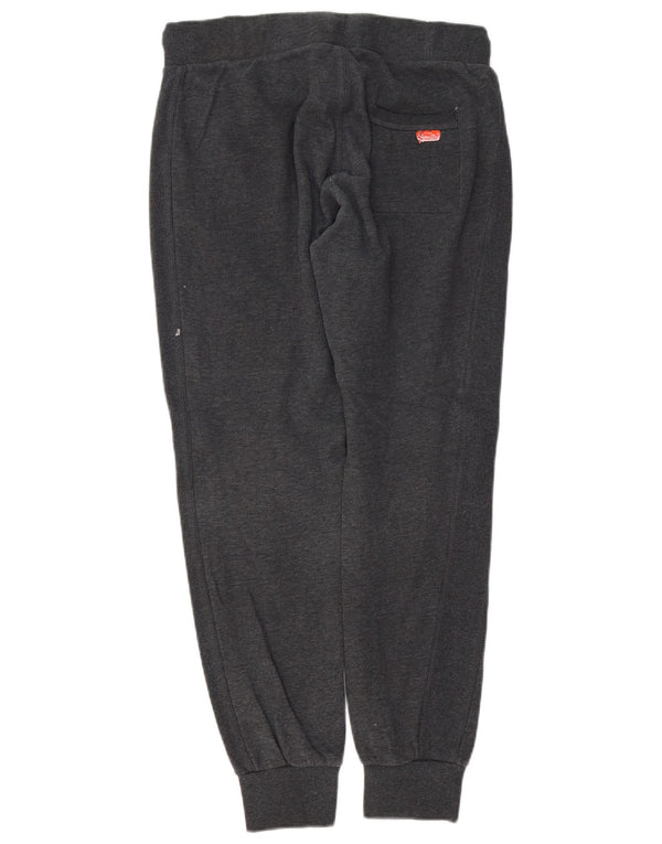 Superdry Pantalon de survêtement coupe slim pour femme UK 14 Large Gris Coton