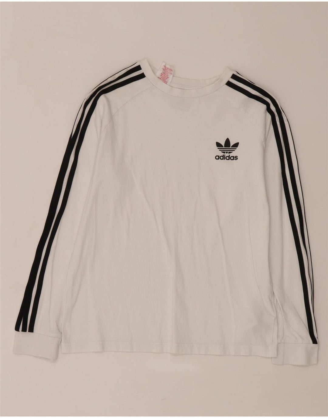 Adidas Top Garçon Manches Longues 12-13 ans Blanc Coton