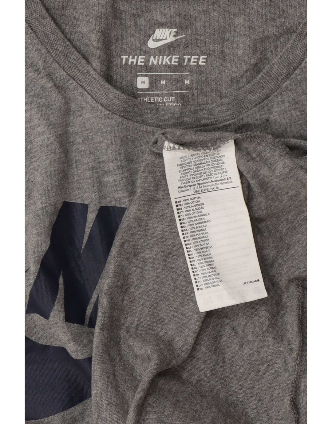 Nike Homme Athletic Cut Graphic T-Shirt Haut Gris Moyen Coton