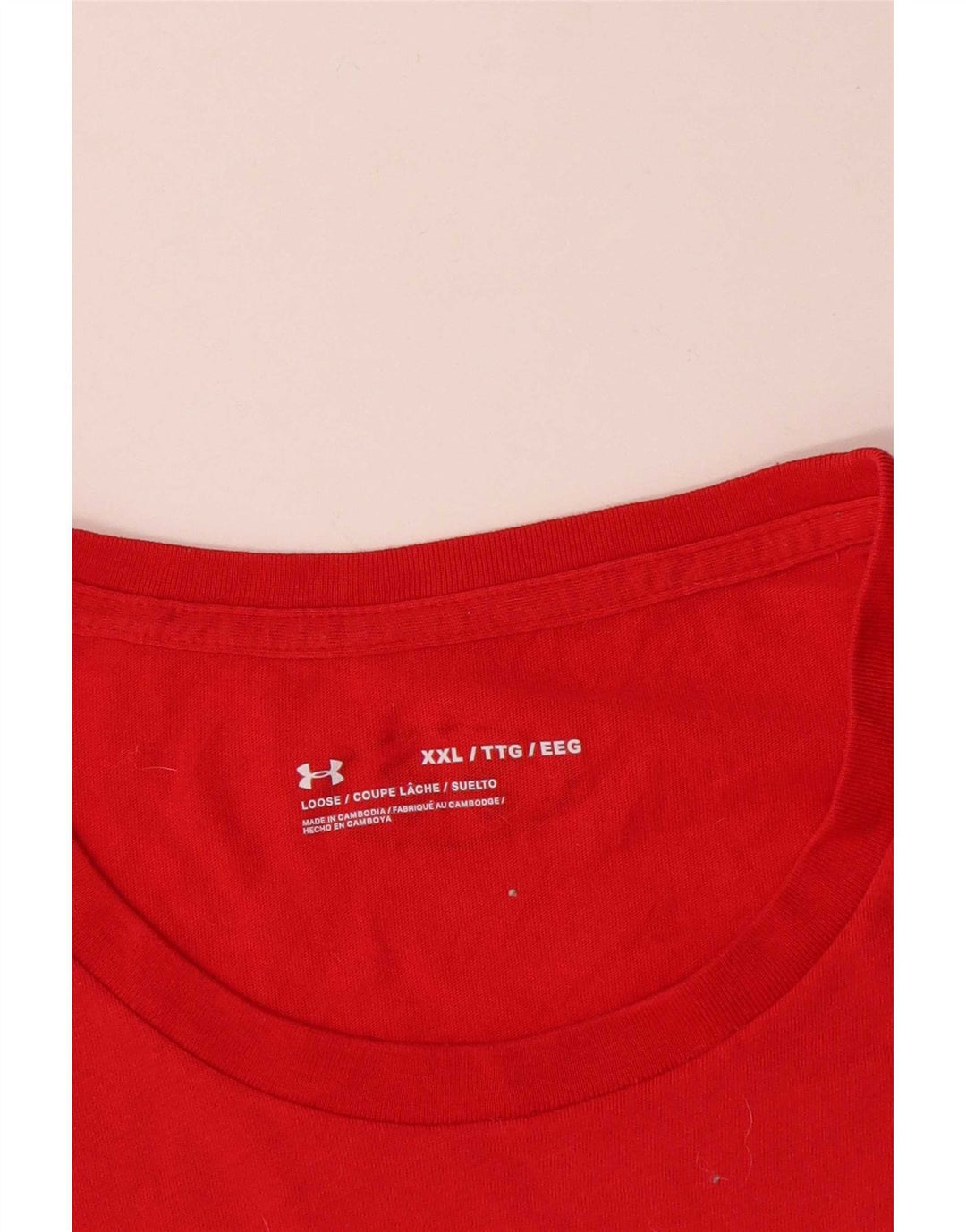 Under Armour T-Shirt Homme Haut 2XL Rouge