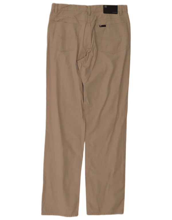 Belfe Pantalon décontracté droit pour homme W33 L33 Beige Coton