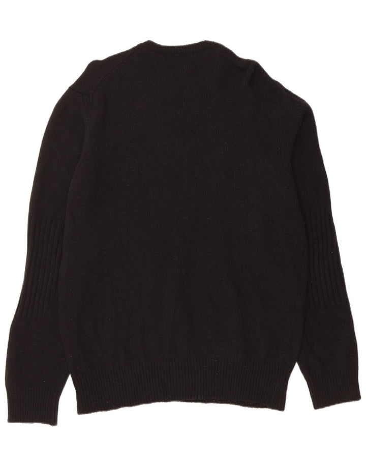 Woolrich Pull graphique à col rond pour homme XL en laine noire