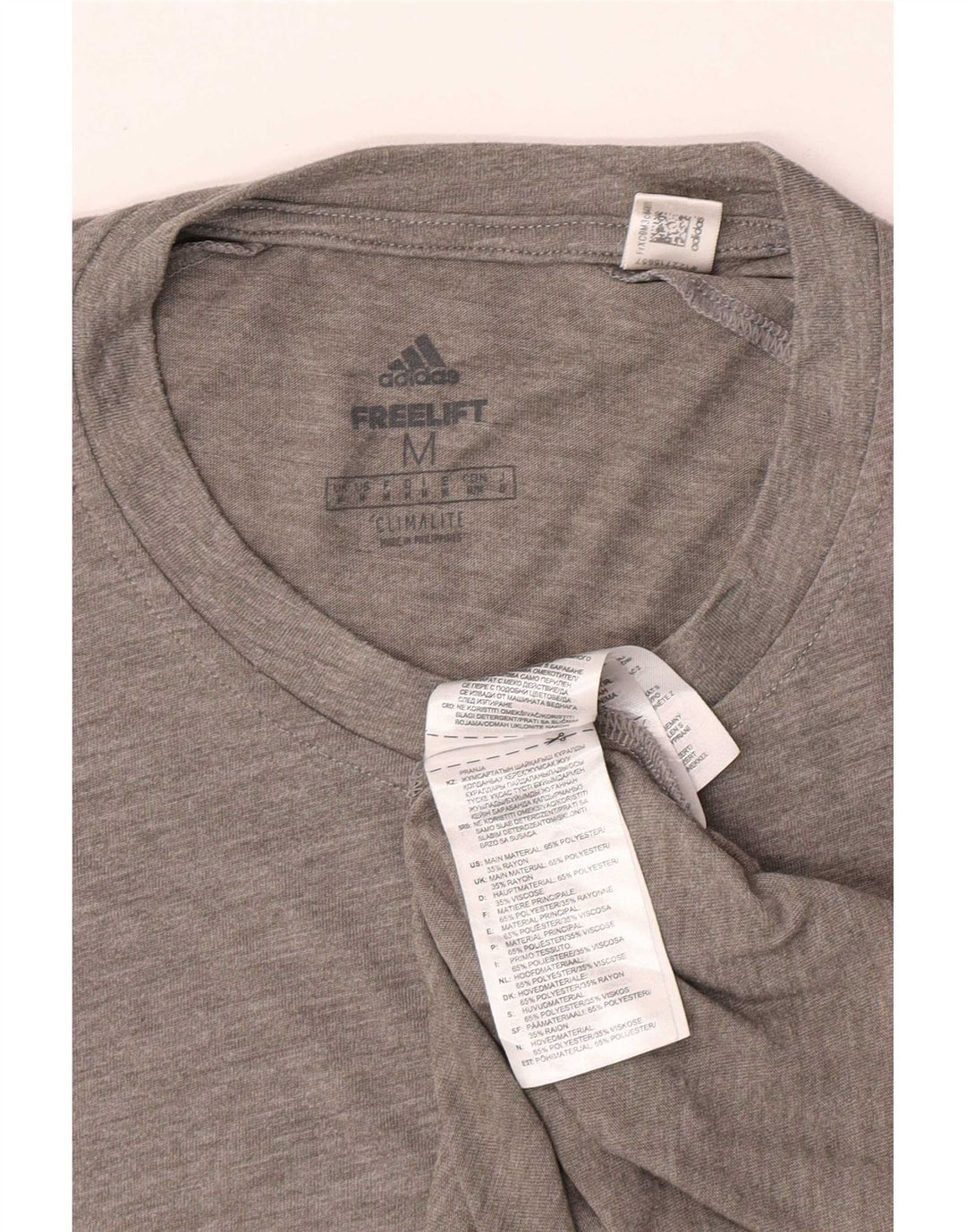Adidas T-Shirt Climalite Homme Gris Moyen Polyester