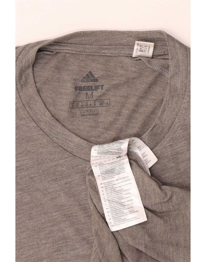 Adidas T-Shirt Climalite Homme Gris Moyen Polyester
