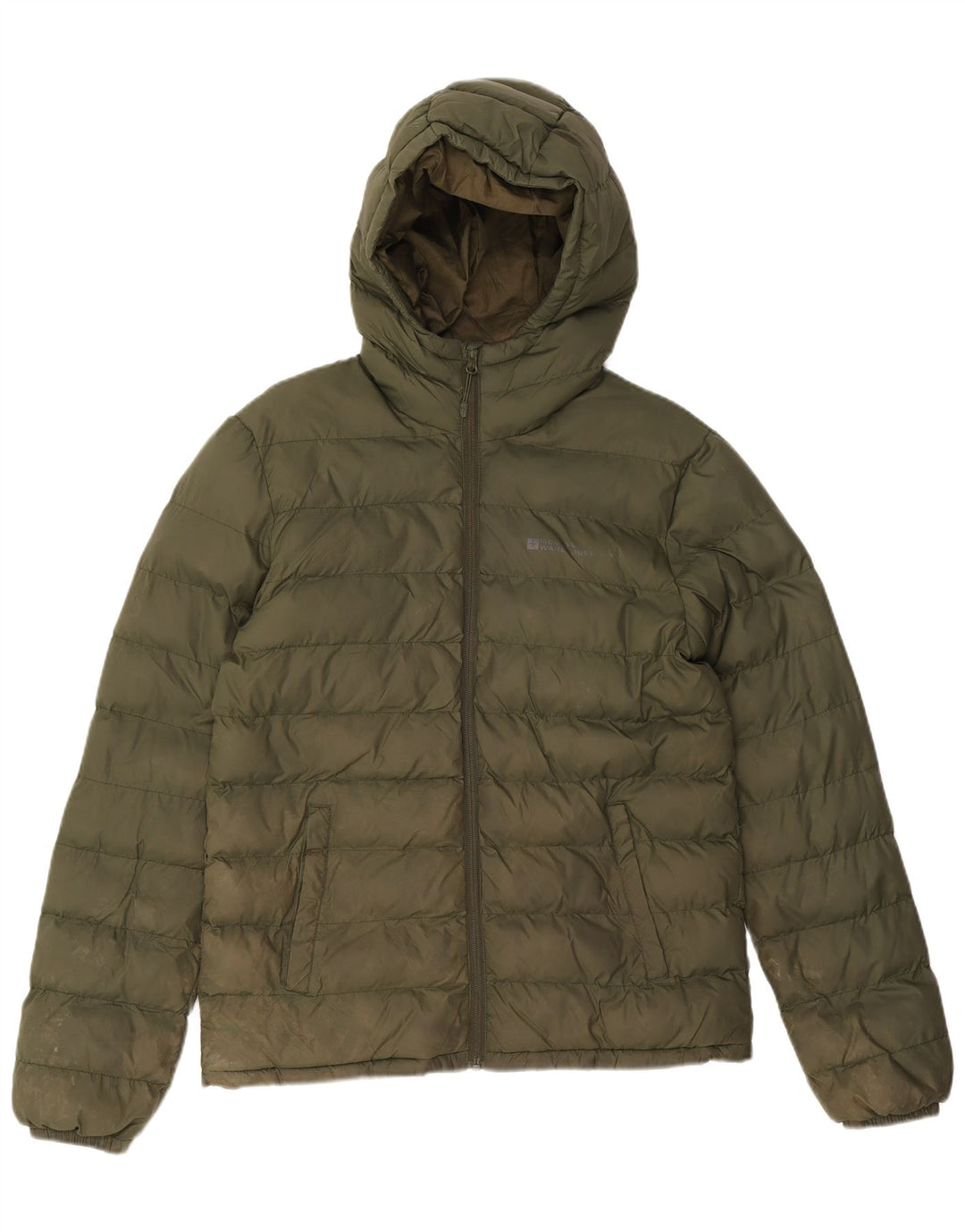 Mountain Warehouse Veste matelassée à capuche pour homme UK 36 Small Kaki Polyester