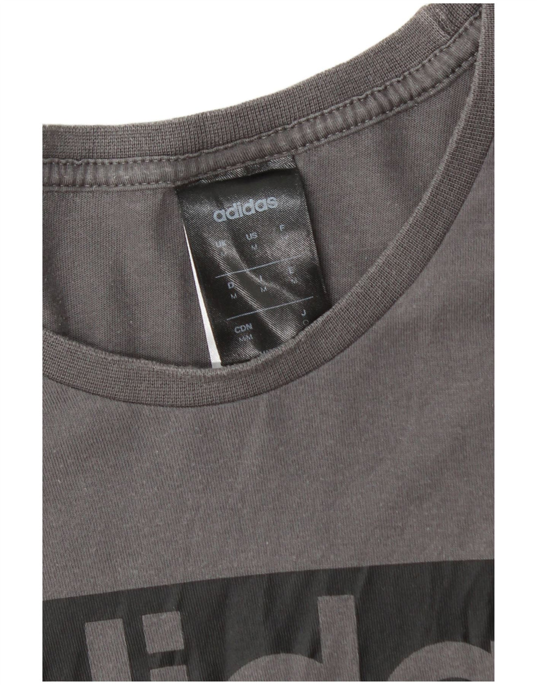 Adidas T-Shirt Graphique à Trois Rayures Homme Gris Moyen Coton