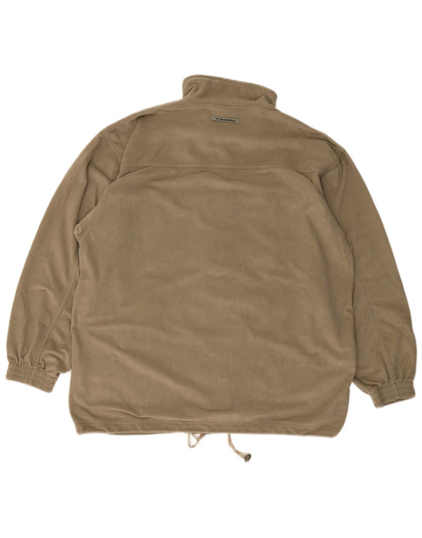 Diadora Veste de survêtement en velours pour homme UK 42 Large Kaki Polyester
