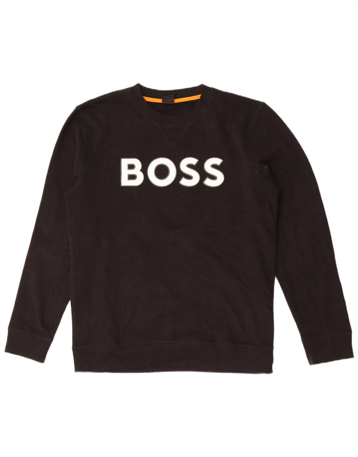 Hugo Boss Pull-over graphique pour hommes, grand coton noir