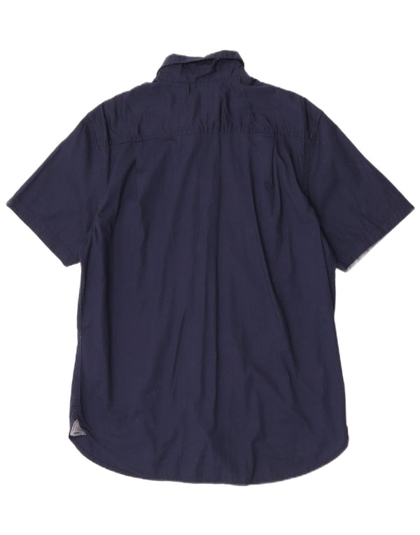 Lee Chemise à Manches Courtes Homme Bleu Marine Moyen Coton