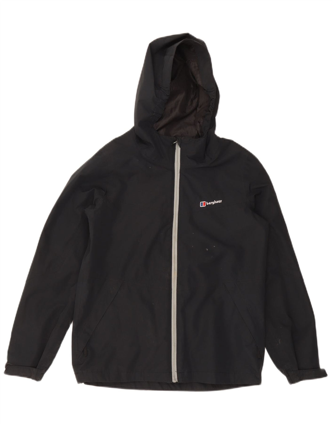 BERGHAUS Veste de Pluie à Capuche Garçon 11-12 ans Bleu Marine Polyester