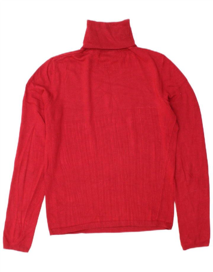 Zara Pull col roulé pour femme UK 14 Rayonne bordeaux moyen