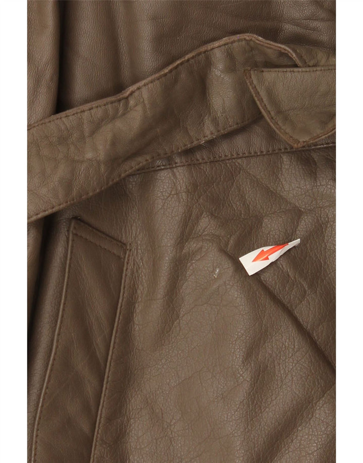 veste en cuir homme vintage IT 56 3XL Marron